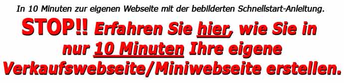 headline Erfahren Sie hier, wie Sie in nur 10 Minuten Ihre eigene Verkaufswebseite/Miniwebseite erstellen.