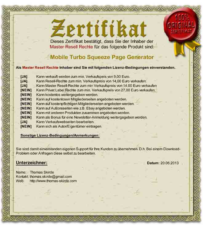 Master Resell Rechte Lizenz